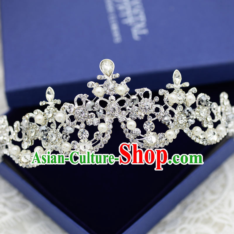 Traditional Jewelry Accessories, Princess Bride Royal Crown, Wedding Hair Accessories, Baroco Style Crystal Headwear for Women