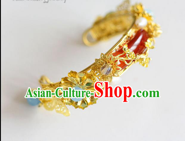 Chinese Ancient Style Accessories, Bracelet, Hanfu Xiuhe Suit Wedding Bride Bracelet, Dragon and Phoenix Bracelet for Women