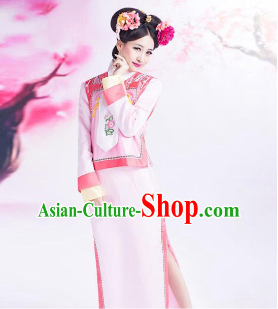 Ancient Chinese Palace Princess Costumes Complete Set, Qing Dynasty Ancient Palace Man Nationality Clothing, Dress Suits For Women