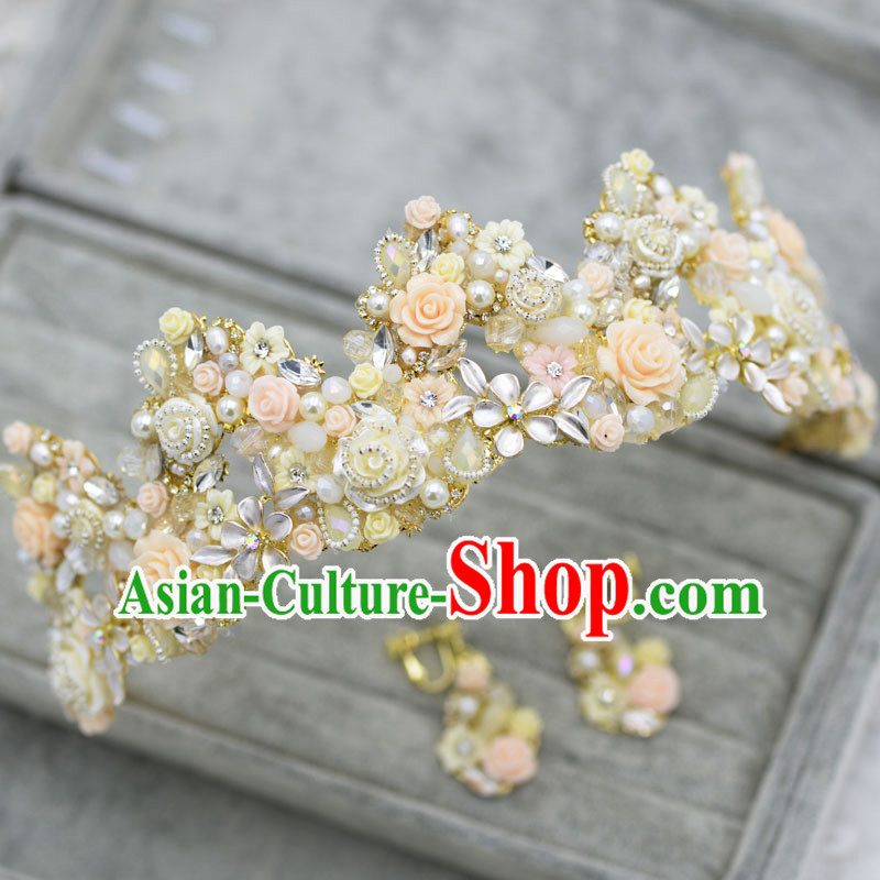 Traditional Jewelry Accessories, Princess Bride Royal Crown, Wedding Hair Accessories, Baroco Style Crystal Headwear for Women