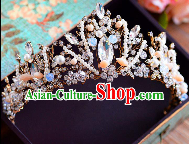 Traditional Jewelry Accessories, Princess Bride Royal Crown, Wedding Hair Accessories, Baroco Style Crystal Headwear for Women