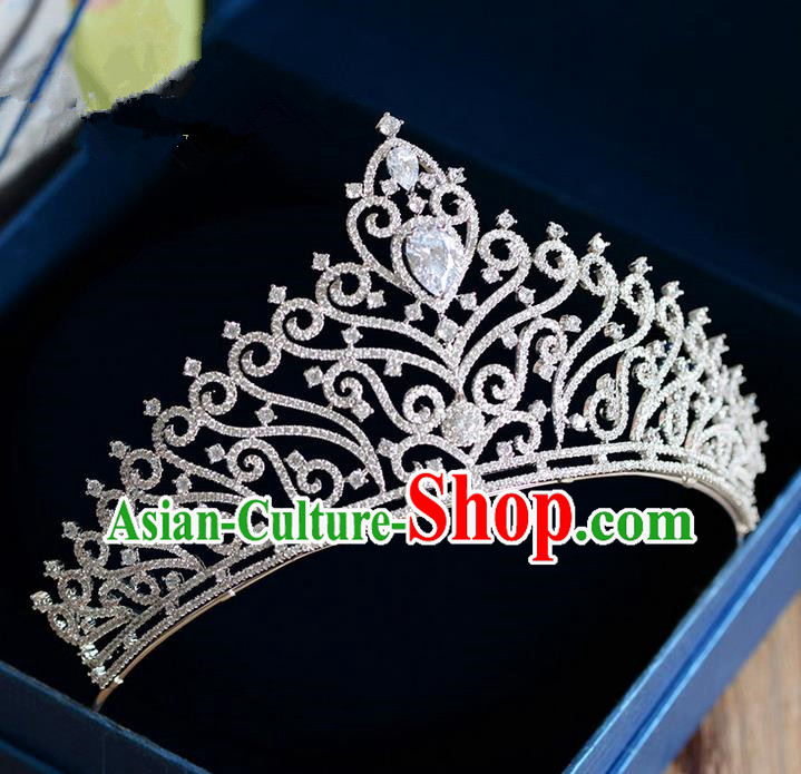 Traditional Jewelry Accessories, Palace Princess Bride Royal Crown, Wedding Hair Accessories, Baroco Style Crystal Headwear for Women