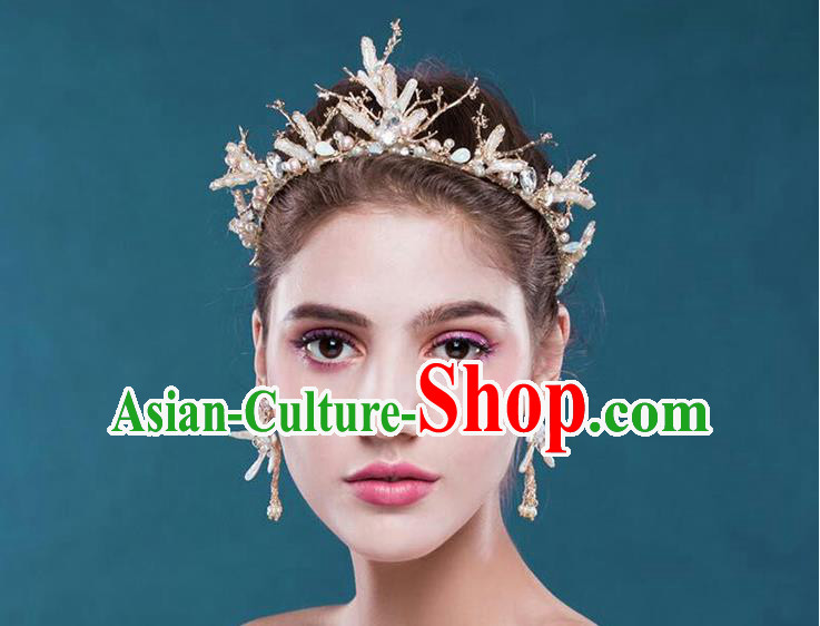 Traditional Jewelry Accessories, Palace Princess Bride Royal Crown, Wedding Hair Accessories, Baroco Style Crystal Headwear for Women