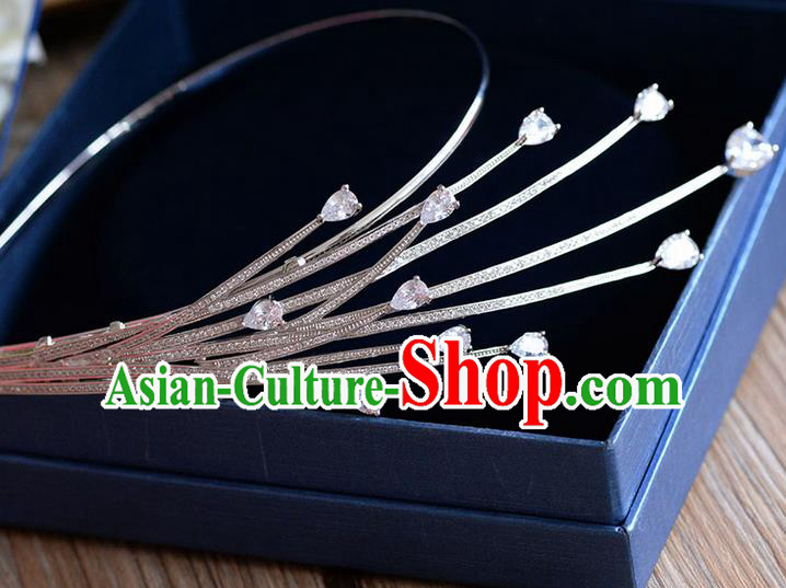 Traditional Jewelry Accessories, Princess Wedding Hair Accessories, Bride Wedding Hair Accessories, Baroco Style Crystal Zircon Headwear for Women