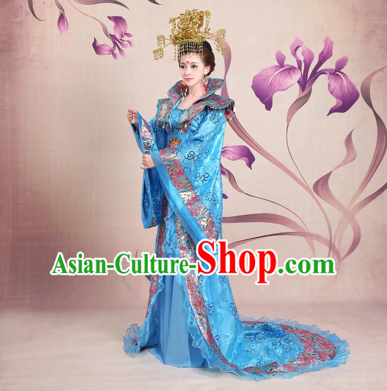 Ancient Chinese Palace Empress Costumes Complete Set, Tang Dynasty Ancient Palace Clothing, Cosplay Hanfu Fairy Princess Dress Suits For Women