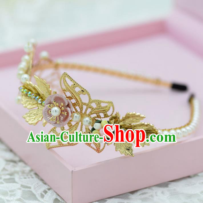 Traditional Jewelry Accessories, Princess Wedding Hair Accessories, Bride Wedding Hair Accessories, Baroco Style Pearl Headwear for Women