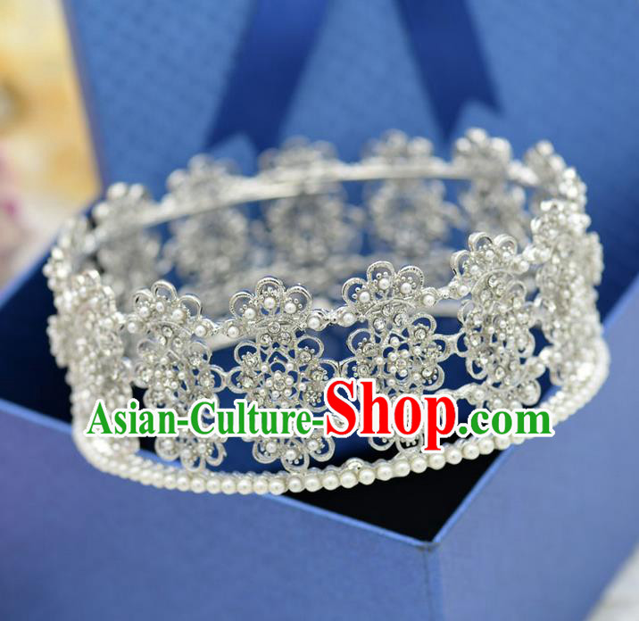 Traditional Jewelry Accessories, Palace Princess Bride Royal Crown, Engagement Royal Crown, Wedding Hair Accessories, Baroco Style Crystal Headwear for Women