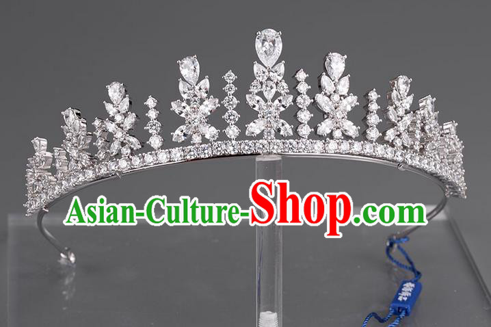 Traditional Jewelry Accessories, Palace Princess Bride Royal Crown, Engagement Royal Crown, Wedding Hair Accessories, Baroco Style Crystal Zircon Headwear for Women