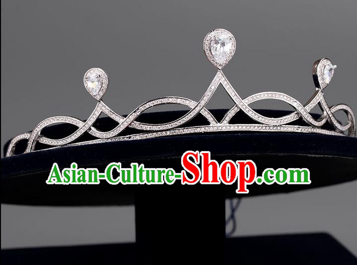 Traditional Jewelry Accessories, Palace Princess Bride Royal Crown, Engagement Royal Crown, Wedding Hair Accessories, Baroco Style Crystal Zircon Headwear for Women