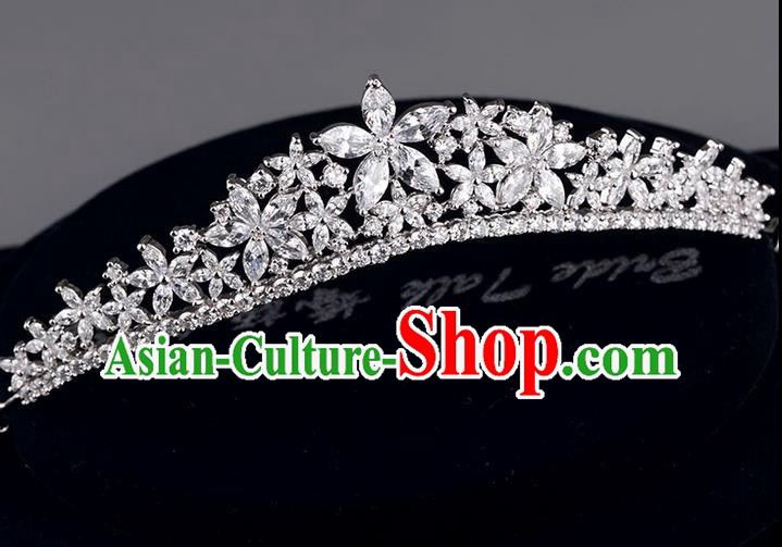 Traditional Jewelry Accessories, Palace Princess Bride Royal Crown, Engagement Royal Crown, Wedding Hair Accessories, Baroco Style Crystal Zircon Headwear for Women