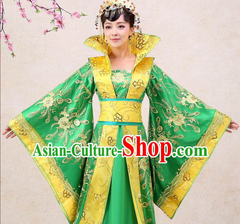 Ancient Chinese Palace Empress Costumes Complete Set, Tang Dynasty, Hanfu, Ancient Palace Queen Dress Suits For Women
