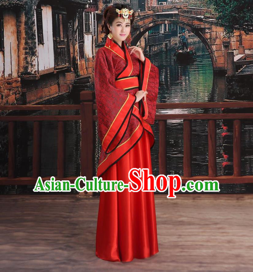 Ancient Chinese Palace Empress Costumes Complete Set, Han Dynasty Ancient Palace Clothing, Cosplay Hanfu Fairy Princess Dress Suits For Women