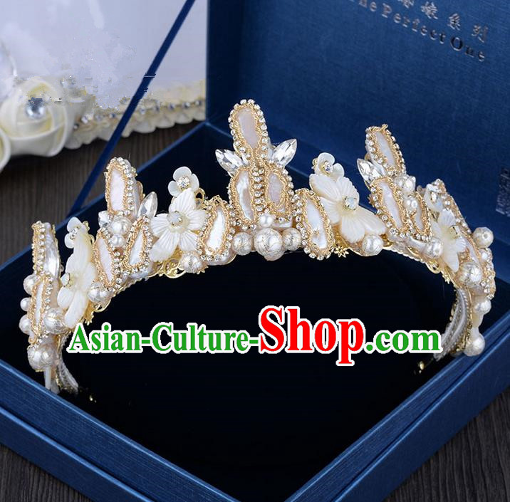 Traditional Jewelry Accessories, Palace Princess Bride Royal Crown, Engagement Royal Crown, Wedding Hair Accessories, Baroco Style Crystal Headwear for Women