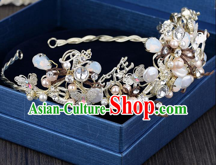 Traditional Jewelry Accessories, Palace Princess Bride Royal Crown, Imperial Royal Crown, Wedding Hair Accessories, Baroco Style Crystal Headwear for Women