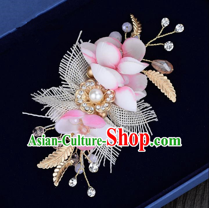 Traditional Jewelry Accessories, Princess Hair Accessories, Bride Wedding Hair Accessories, Baroco Style Crystal Flowers Headwear for Women