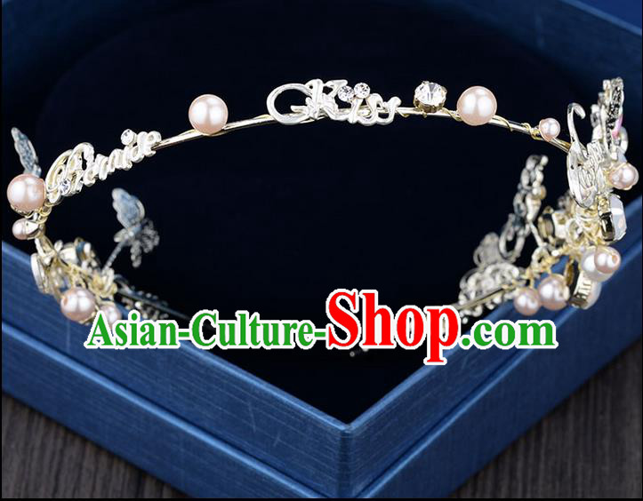 Traditional Jewelry Accessories, Princess Hair Accessories, Bride Wedding Hair Accessories, Headwear, Baroco Style Pearl Hair Claw for Women