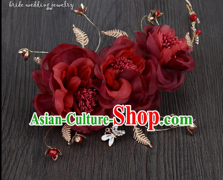 Traditional Jewelry Accessories, Princess Hair Accessories, Bride Wedding Hair Accessories, Headwear, Baroco Style Flowers Hair Claw for Women