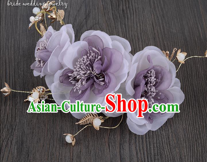 Traditional Jewelry Accessories, Princess Hair Accessories, Bride Wedding Hair Accessories, Headwear, Baroco Style Flowers Hair Claw for Women