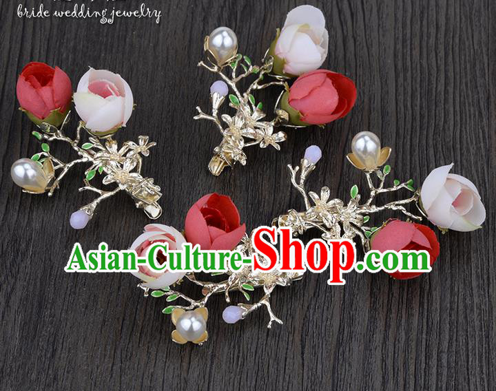 Traditional Jewelry Accessories, Princess Hair Accessories, Bride Wedding Hair Accessories, Headwear, Baroco Style Flowers Hair Claw for Women