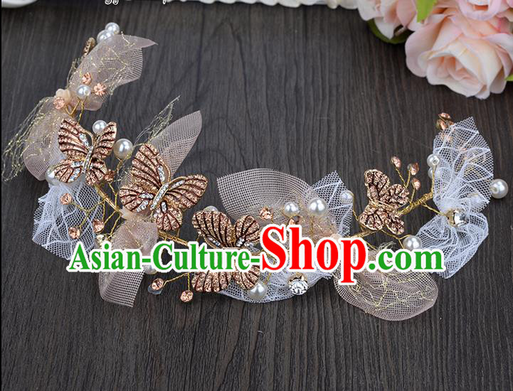 Traditional Jewelry Accessories, Princess Hair Accessories, Bride Wedding Hair Accessories, Headwear, Baroco Style Butterfly Hair Claw for Women