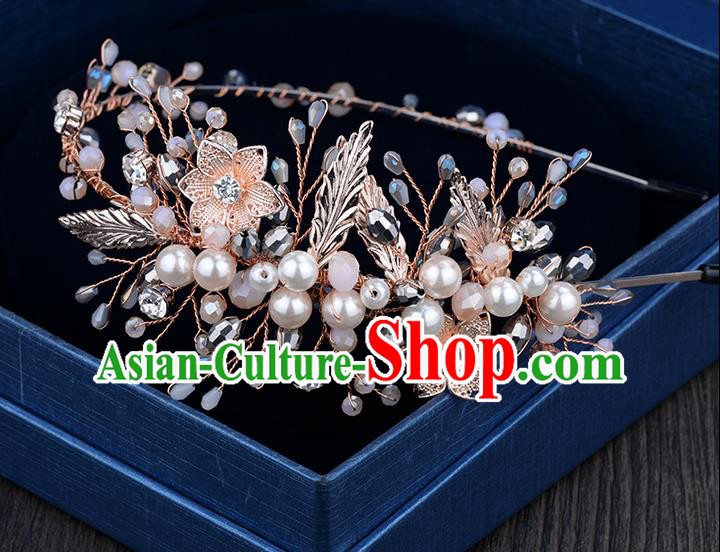 Traditional Jewelry Accessories, Princess Hair Accessories, Bride Wedding Hair Accessories, Headwear, Baroco Style Crystal Pearl Hair Claw for Women