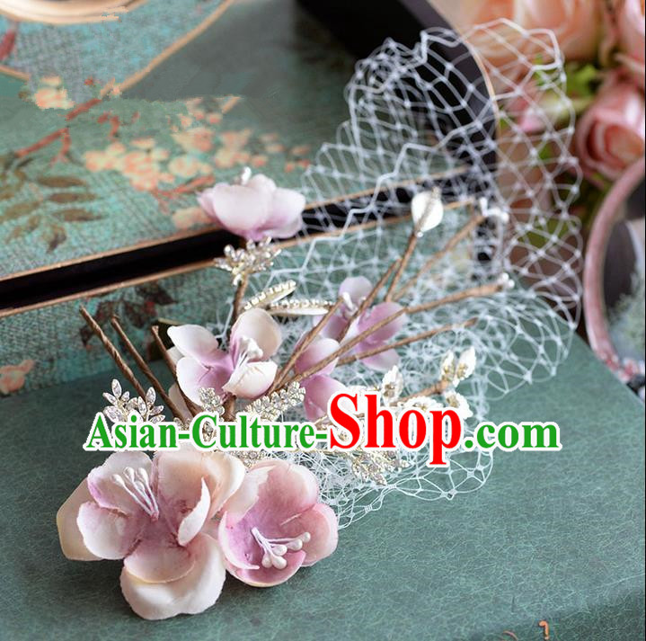 Traditional Jewelry Accessories, Princess Hair Accessories, Bride Wedding Hair Accessories, Headwear, Baroco Style Flowers Hair Claw for Women