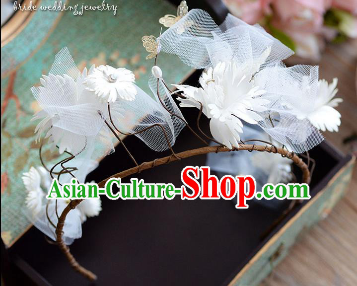 Traditional Jewelry Accessories, Princess Hair Accessories, Bride Wedding Hair Accessories, Headwear, Baroco Style Feather Hair Claw for Women