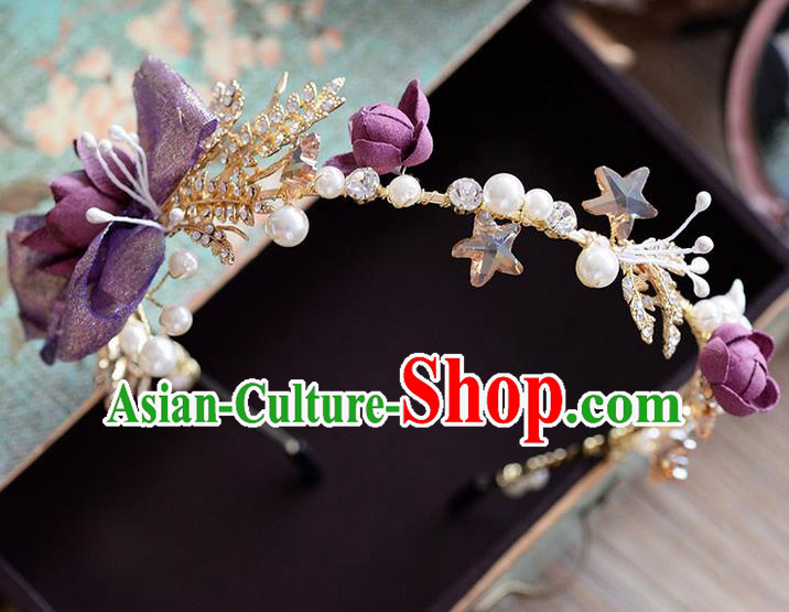 Traditional Jewelry Accessories, Princess Hair Accessories, Bride Wedding Hair Accessories, Headwear, Baroco Style Flowers Hair Claw for Women