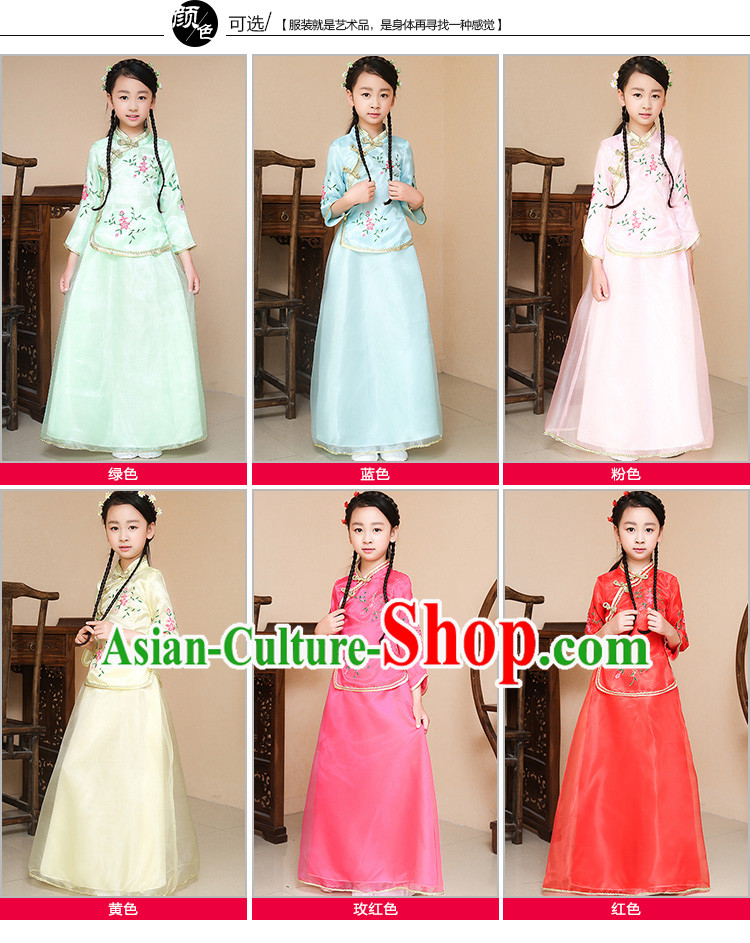 Chinese Traditional Dress Min Guo Time Girl Clothes Nobel Lades Stage costumes Ladies