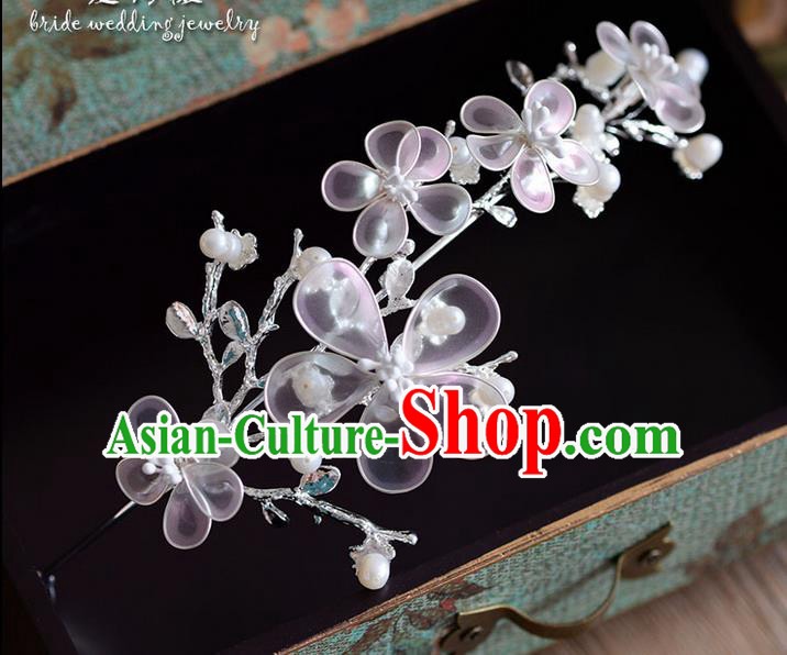 Traditional Jewelry Accessories, Princess Wedding Hair Accessories, Bride Wedding Hair Accessories, Headwear, Baroco Style Handmade Pearl Flowers Hair Claw for Women