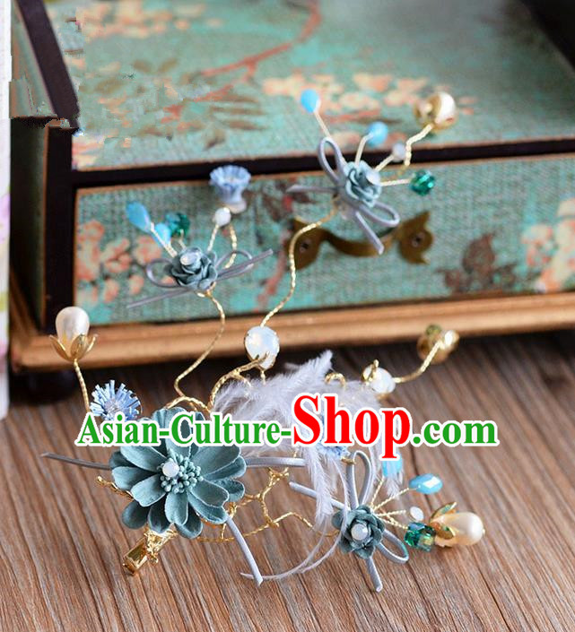 Traditional Jewelry Accessories, Princess Wedding Hair Accessories, Bride Wedding Hair Accessories, Headwear, Baroco Style Handmade Pearl Flowers Hair Claw for Women