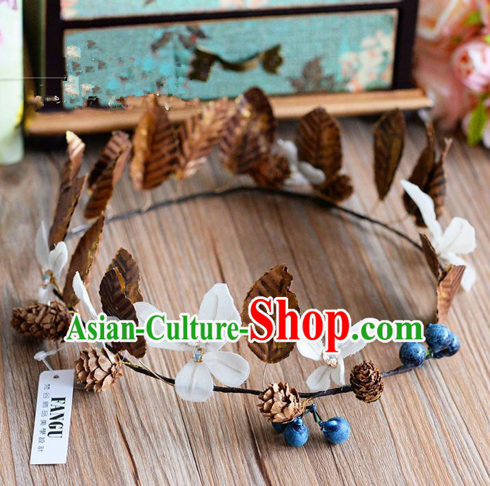 Traditional Jewelry Accessories, Princess Wedding Hair Accessories, Bride Wedding Hair Accessories, Headwear, Baroco Style Handmade Flowers Hair Claw for Women