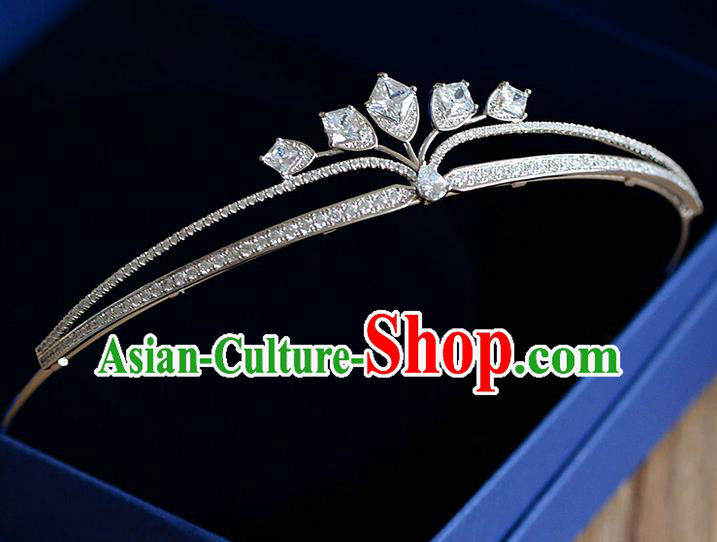 Traditional Jewelry Accessories, Palace Princess Bride Royal Crown, Engagement Royal Crown, Wedding Hair Accessories, Baroco Style Zircon Headwear for Women