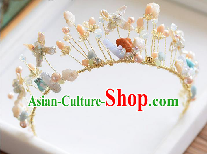 Traditional Jewelry Accessories, Palace Queen Bride Royal Crown, Engagement Royal Crown, Wedding Hair Accessories, Baroco Style Crystal Pearl Headwear for Women