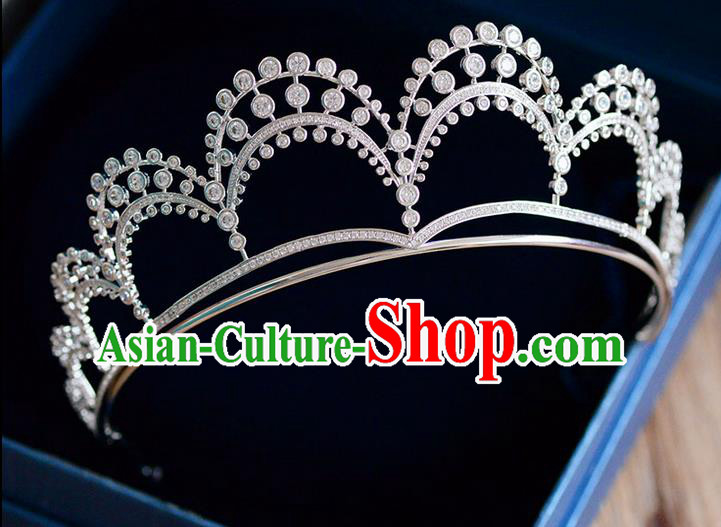 Traditional Jewelry Accessories, Palace Princess Bride Royal Crown, Engagement Royal Crown, Wedding Hair Accessories, Baroco Style Crystal Zircon Headwear for Women