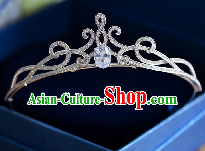 Traditional Jewelry Accessories, Palace Princess Bride Royal Crown, Engagement Royal Crown, Wedding Hair Accessories, Baroco Style Crystal Zircon Headwear for Women