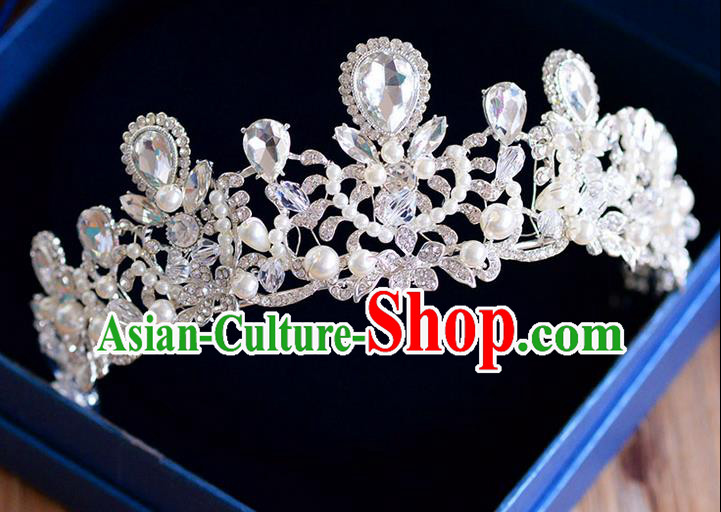 Traditional Jewelry Accessories, Palace Princess Bride Royal Crown, Engagement Royal Crown, Wedding Hair Accessories, Baroco Style Crystal Headwear for Women