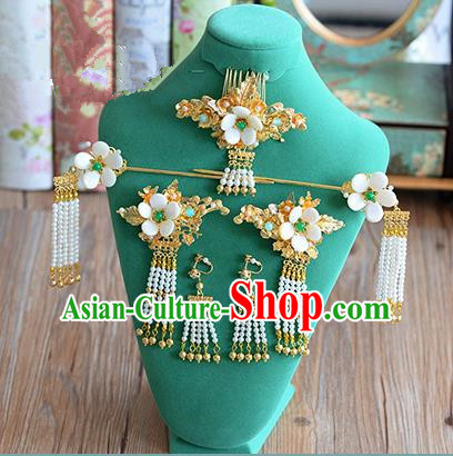 Chinese Ancient Style Hair Jewelry Accessories, Hairpins, Hanfu Xiuhe Suits Wedding Bride Headwear, Headdress, Imperial Empress Handmade Hair Fascinators for Women