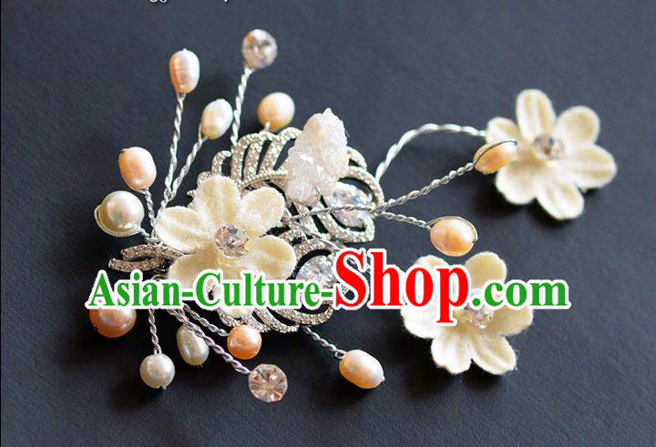 Traditional Jewelry Accessories, Princess Wedding Accessories, Bride Wedding Pearl Zircon Brooch for Women