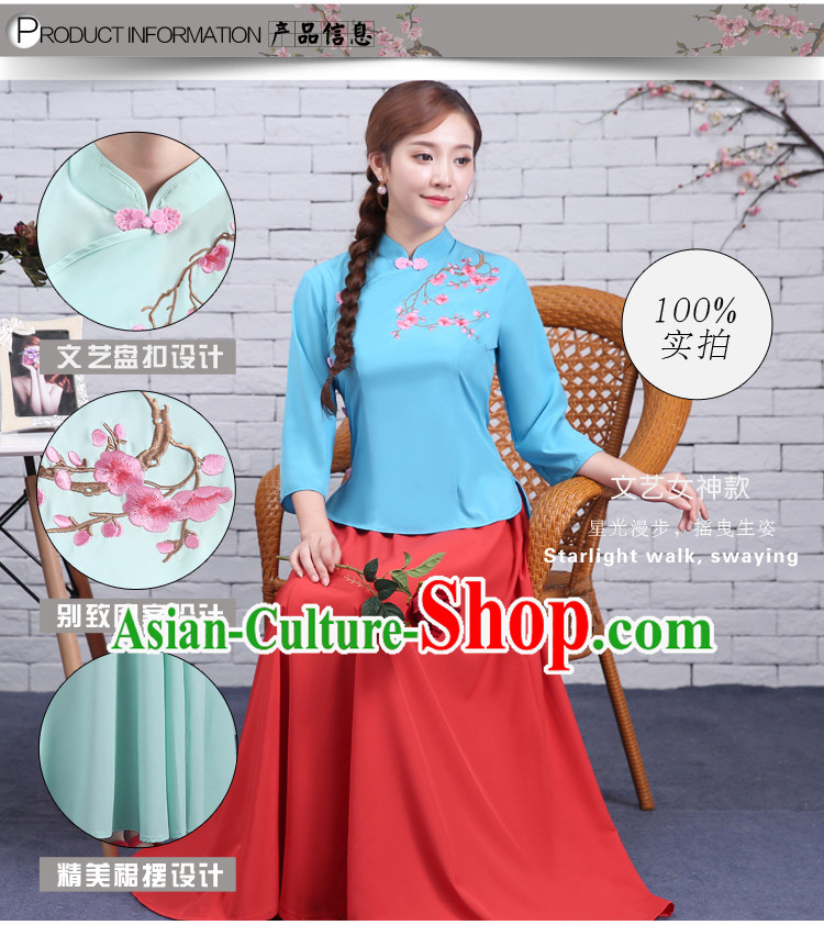 Chinese Traditional Clothes Min Guo Time Female Clothing Nobel Lady Stage costumes Ladies