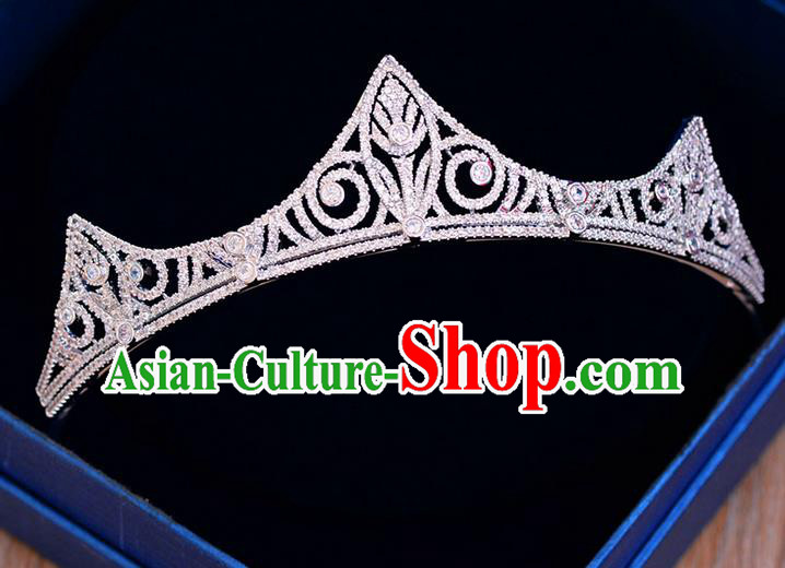 Traditional Jewelry Accessories, Palace Princess Bride Royal Crown, Engagement Retro Royal Crown, Wedding Hair Accessories, Baroco Style Crystal Zircon Headwear for Women