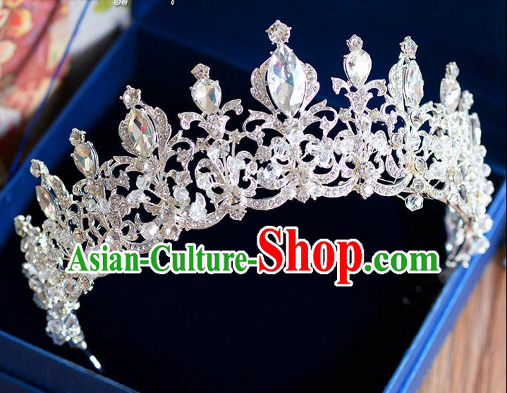 Traditional Jewelry Accessories, Palace Princess Bride Royal Crown, Engagement Royal Crown, Wedding Hair Accessories, Baroco Style Crystal Headwear for Women