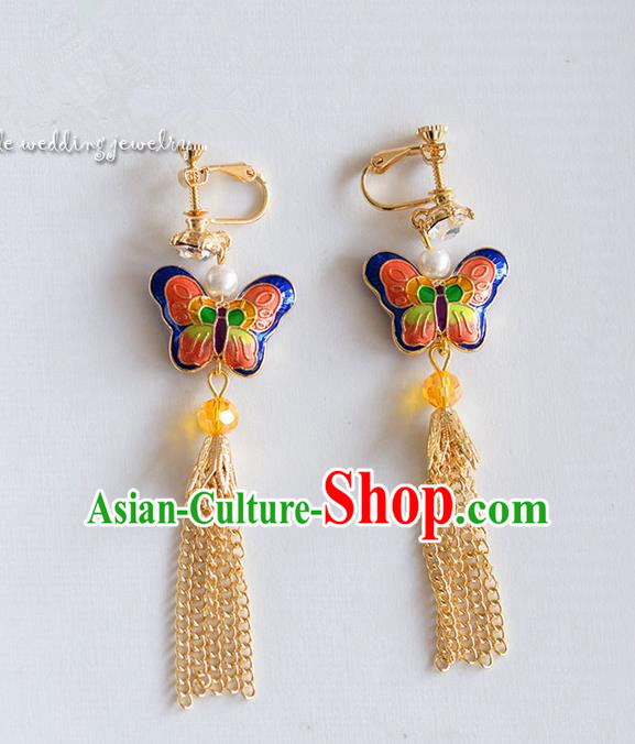 Chinese Ancient Style Jewelry Accessories, Earring, Hanfu Xiuhe Suits Wedding Bride Earrings for Women