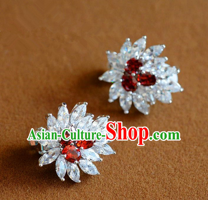 Traditional Jewelry Accessories, Palace Princess Wedding Earring Accessories, Baroco Style Crystal Earrings for Women