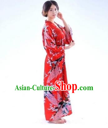 Japanese Traditional Kimono Costumes Women Dress COSPLAY Japanese Traditional Garment Wedding Dress Ceremonial Wafuku Stage Show Aristolochia ringens Red