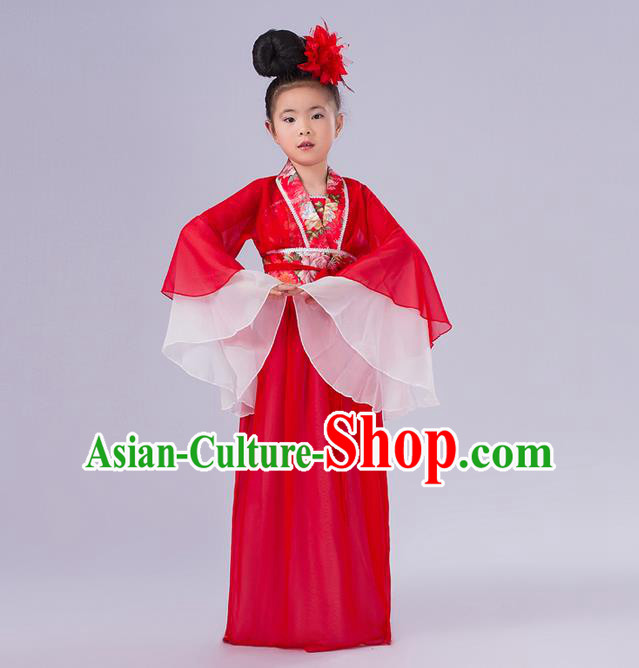 Ancient Chinese Palace Costumes Complete Set, Traditional Han Dynasty Ancient Palace Children Clothing, Cosplay Hanfu Fairy Princess Dress Suits for Kids