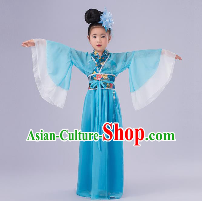 Ancient Chinese Palace Costumes Complete Set, Traditional Han Dynasty Ancient Palace Children Clothing, Cosplay Hanfu Fairy Princess Dress Suits for Kids