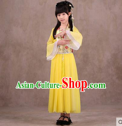 Ancient Chinese Palace Costumes Complete Set, Traditional Han Dynasty Ancient Palace Children Clothing, Cosplay Hanfu Fairy Princess Dress Suits for Kids