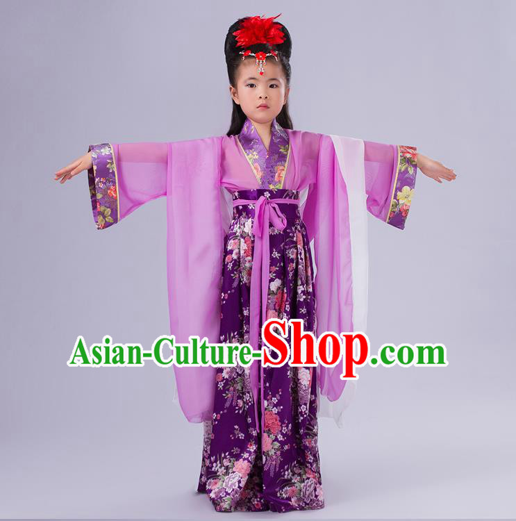 Ancient Chinese Palace Costumes Complete Set, Traditional Han Dynasty Ancient Palace Ru Skirt, Children Clothing, Cosplay Tang Dynasty Fairy Princess Dress Suits for Kids