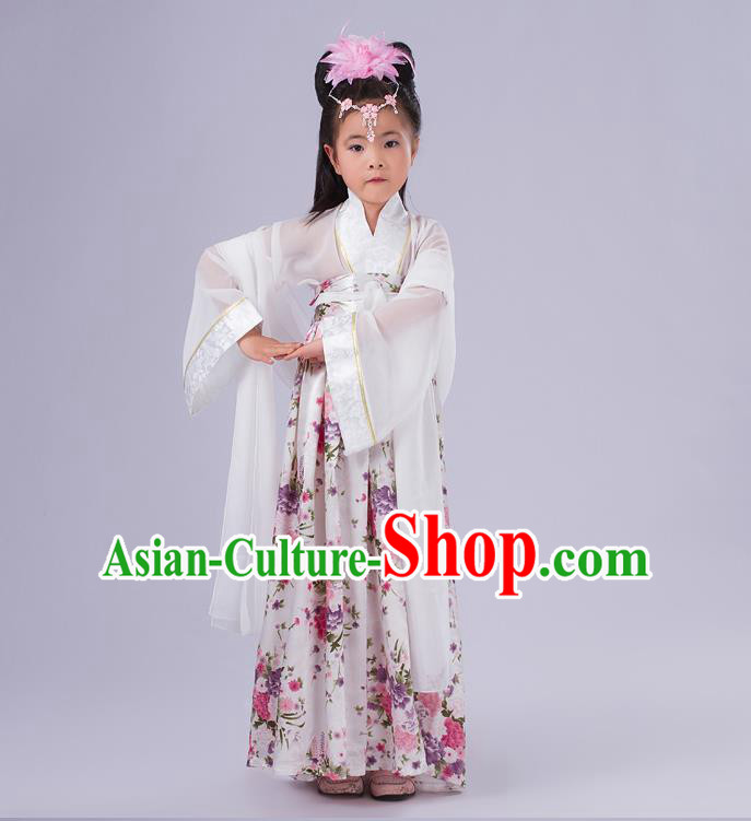 Ancient Chinese Palace Costumes Complete Set, Traditional Han Dynasty Ancient Palace Ru Skirt, Children Clothing, Cosplay Tang Dynasty Fairy Princess Dress Suits for Kids